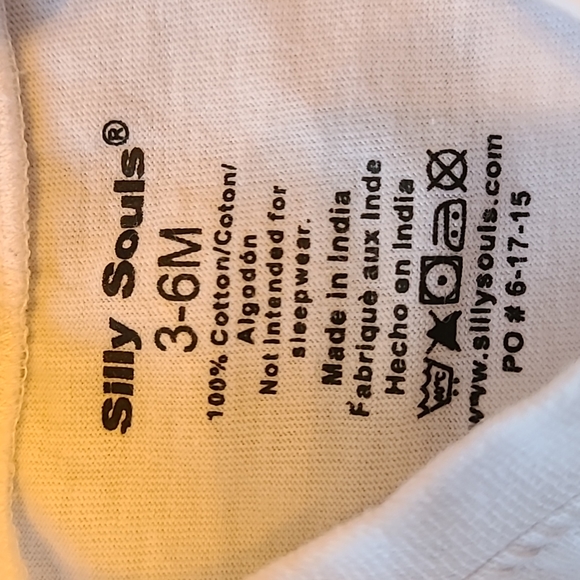 Silly Souls black and white long sleeved onesie/bodysuit - Picture 3 of 7